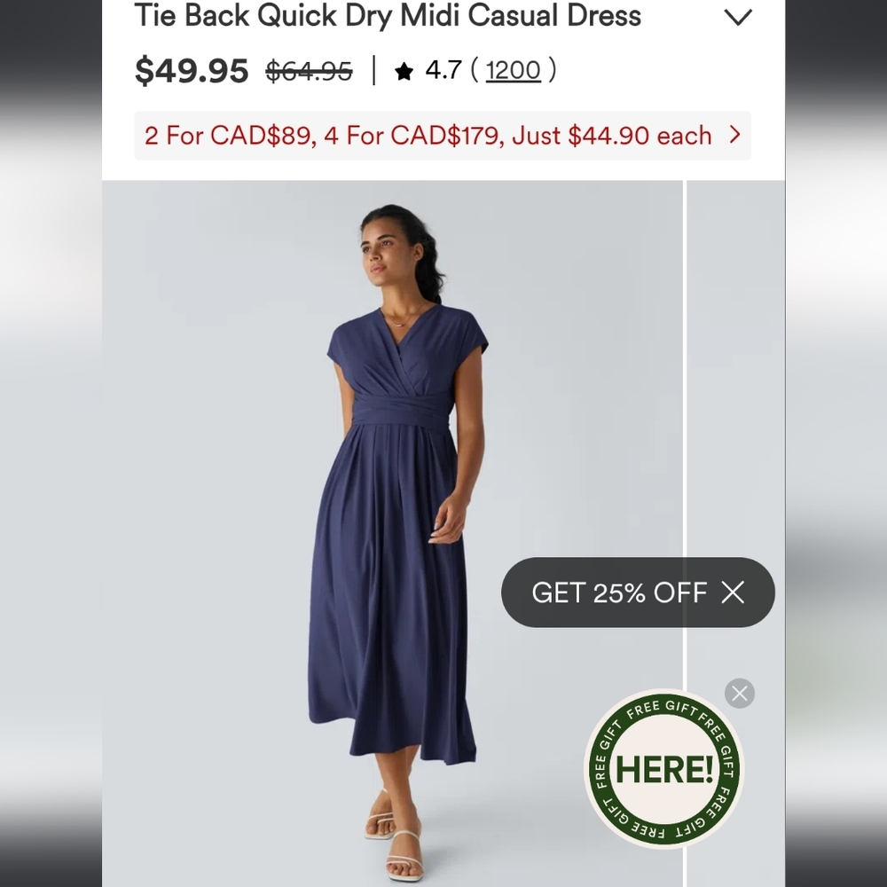 HALARA Blue Pleated Sundress with Cap Sleeves